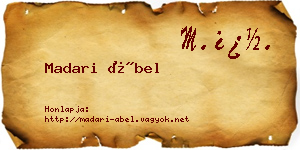 Madari Ábel névjegykártya