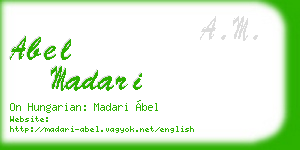 abel madari business card